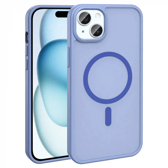 iPhone 15 Kılıf M-safe Şarj Özellikli Mat Arka Yüzey Sio Kapak