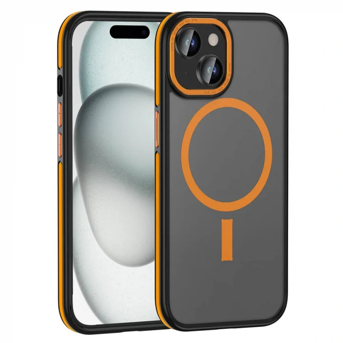 iPhone 15 Kılıf M-safe Şarj Özellikli Mat Görünümlü Ant Kapak