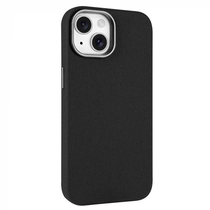 iPhone 15 Kılıf M-safe Şarj Özellikli PU Deri Adora Kapak