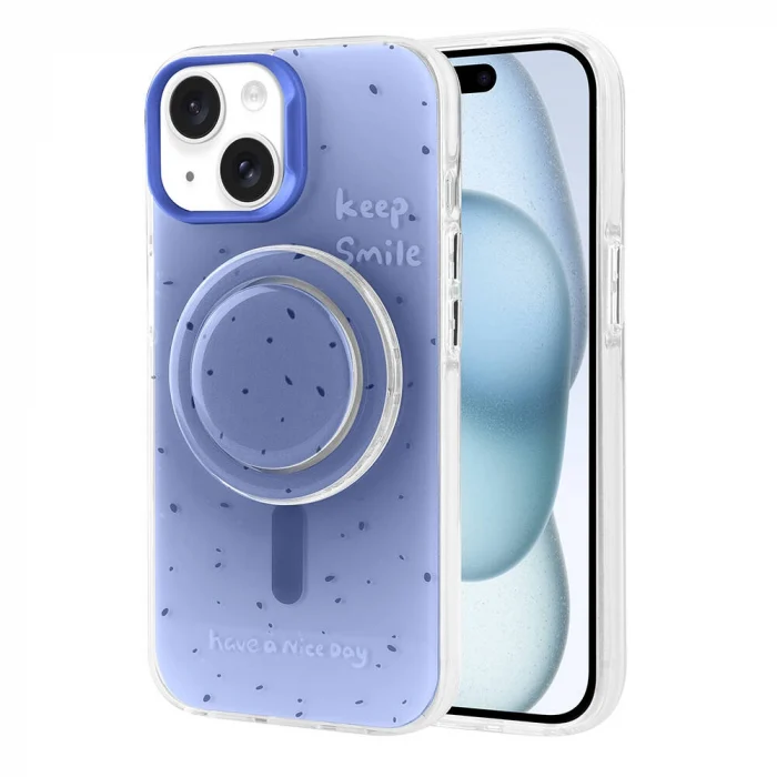 iPhone 15 Kılıf M-safe Şarj Özellikli Tak-Çıkar Pop Soketli Tiktok Kapak