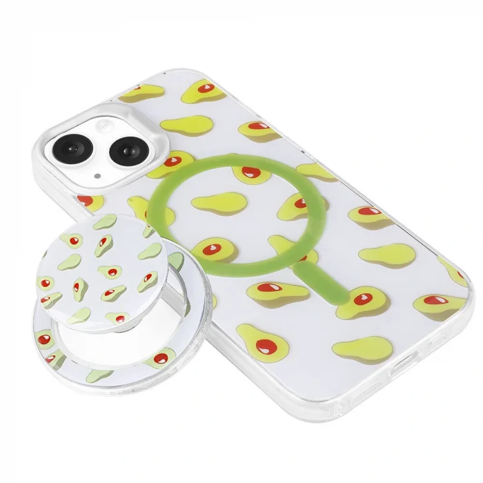 iPhone 15 Kılıf M-safe Şarj Özellikli Tak-Çıkar Pop Soketli Tiktok Kapak