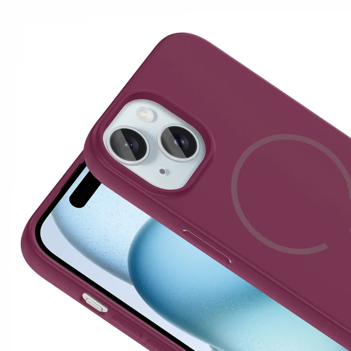 iPhone 15 Kılıf M-safe Şarj Özellikli Meta Kapak