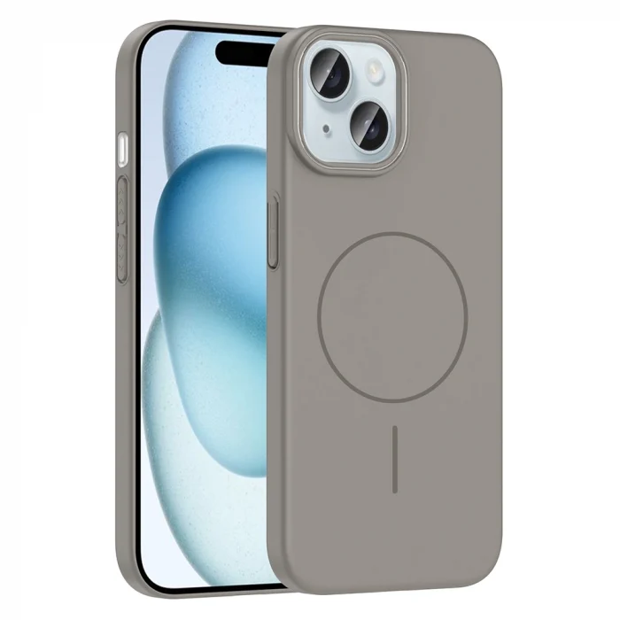 iPhone 15 Kılıf M-safe Şarj Özellikli Ruby Sert Kapak