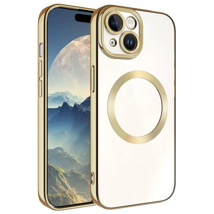 iPhone 15 Kılıf M-safe Wireless Şarj Özellikli Setro Silikon