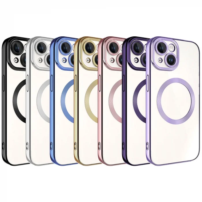 iPhone 15 Kılıf M-safe Wireless Şarj Özellikli Setro Silikon