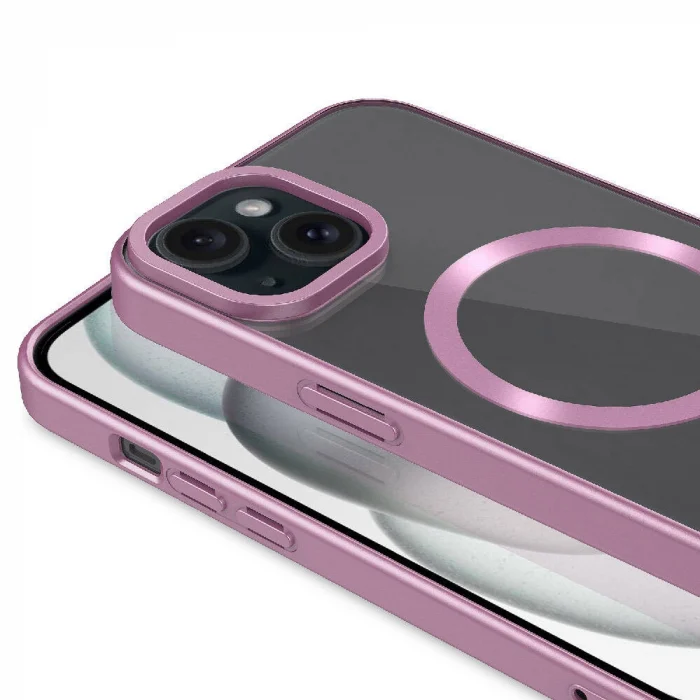 iPhone 15 Kılıf Mat Tasarımlı M-safe Wireless Şarj Özellikli Mat Setro Kapak