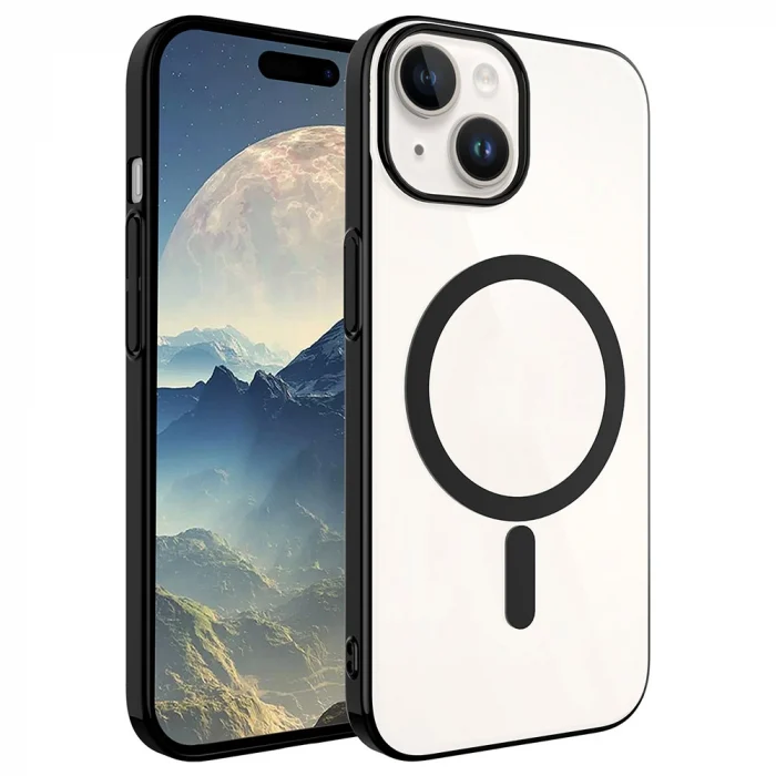 iPhone 15 Kılıf Wireless Şarj Özellikli Pixel M-safe Kapak