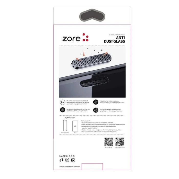 iPhone 15 Plus Ahize Toz Önleyici Anti-Dust Temperli Ekran Koruyucu