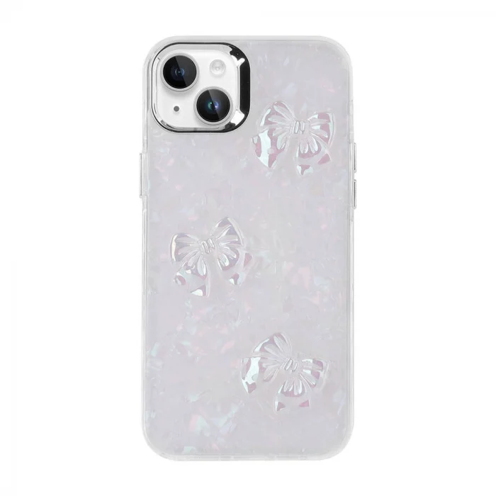 iPhone 15 Plus Kılıf Kabartma Figürlü Parlak Eralli Silikon Kapak