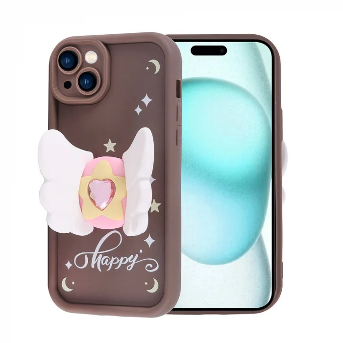 iPhone 15 Plus Kılıf Kamera Korumalı Figür Tasarımlı Kapya Kapak