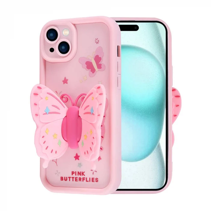 iPhone 15 Plus Kılıf Kamera Korumalı Figür Tasarımlı Kapya Kapak