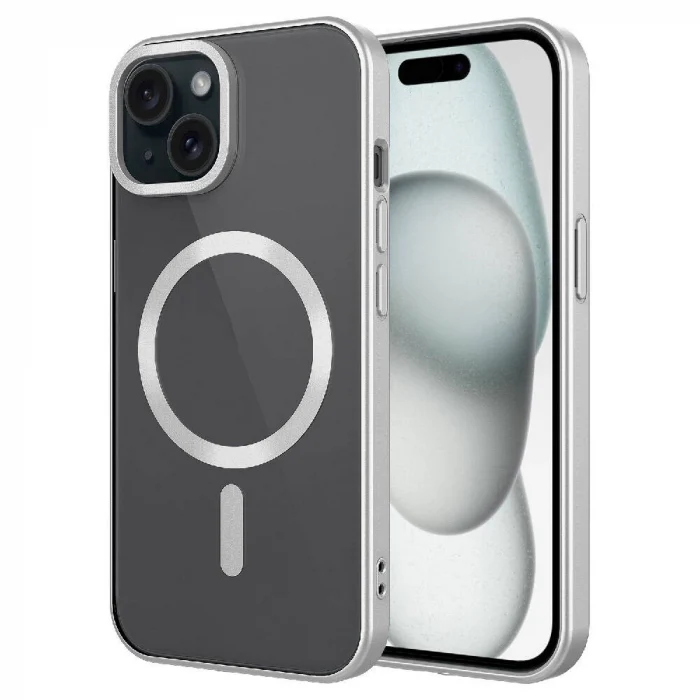 iPhone 15 Plus Kılıf Mat Tasarımlı M-safe Wireless Şarj Özellikli Mat Setro Kapak