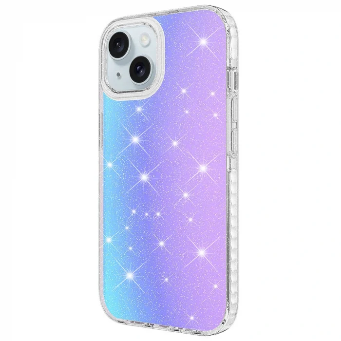 iPhone 15 Plus Kılıf Parlak Renk Geçişli Velle Kapak