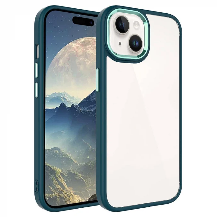 iPhone 15 Plus Kılıf Krom Kapak