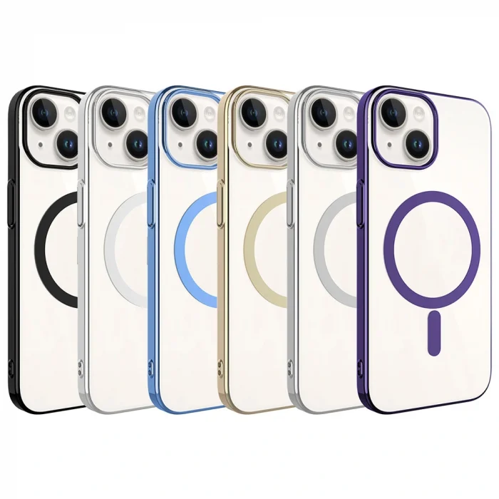 iPhone 15 Plus Kılıf Wireless Şarj Özellikli Pixel M-safe Kapak