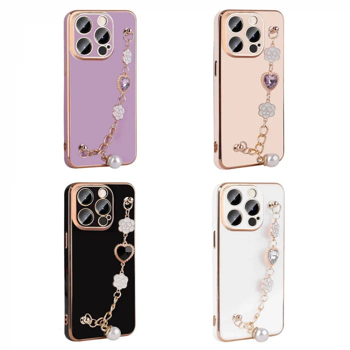 iPhone 15 Pro Kılıf El Tutamaçlı Kamera Korumalı Taka Silikon Kapak