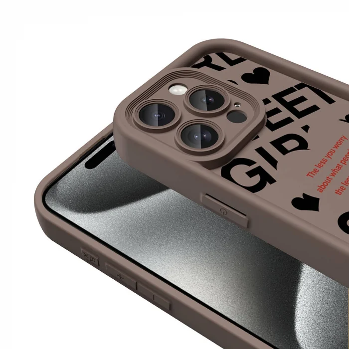 iPhone 15 Pro Kılıf Kamera Korumalı Baskılı Arka Yüzey Klas Kapak