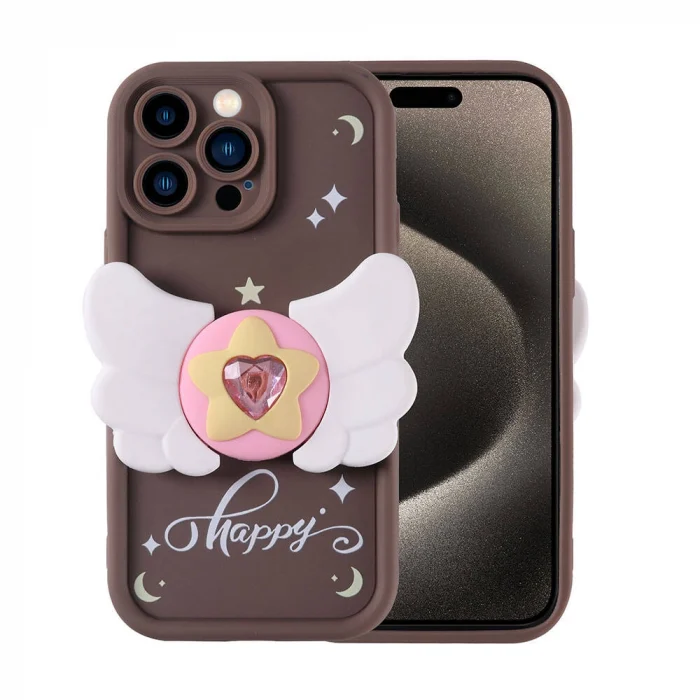 iPhone 15 Pro Kılıf Kamera Korumalı Figür Tasarımlı Kapya Kapak