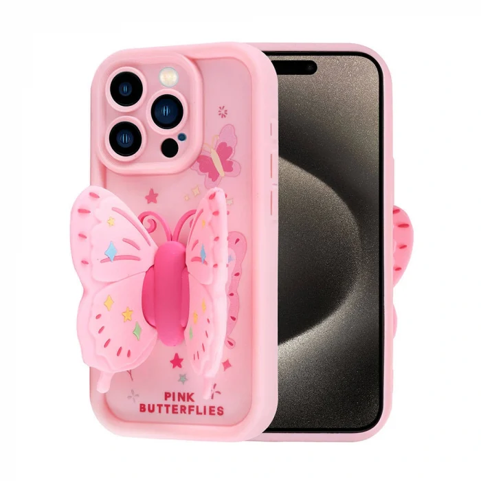 iPhone 15 Pro Kılıf Kamera Korumalı Figür Tasarımlı Kapya Kapak