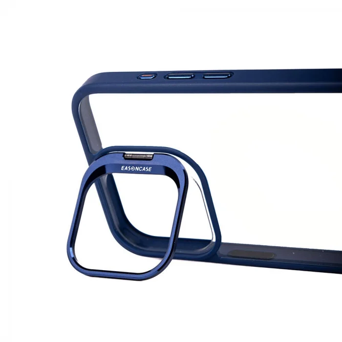 iPhone 15 Pro Kılıf Kamera Lens Korumalı Standlı Klon Lensli Kapak