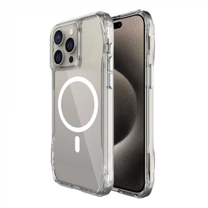 iPhone 15 Pro Kılıf M-safe Şarj Özellikli Airbagli Şeffaf İncek Kapak