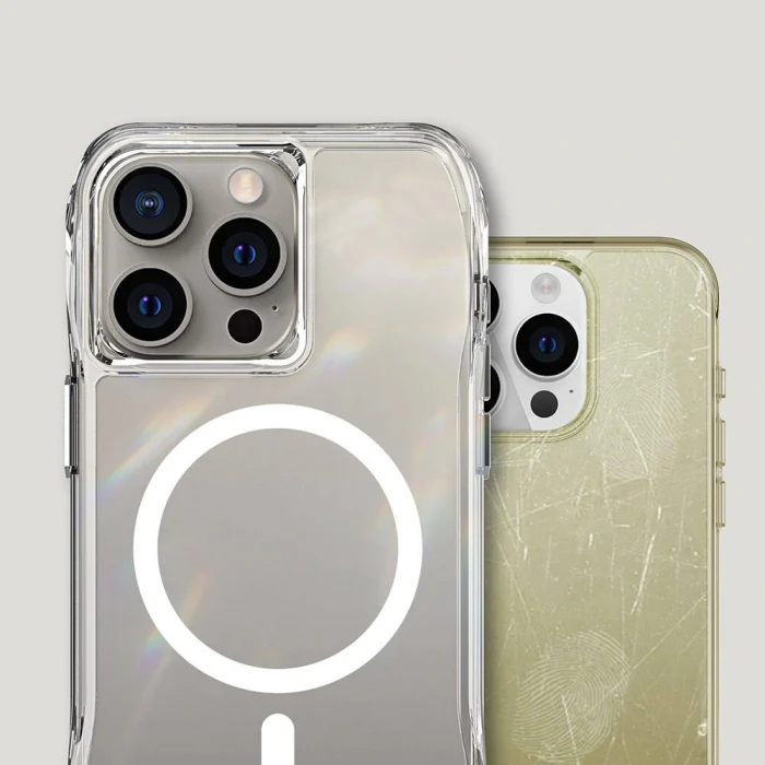 iPhone 15 Pro Kılıf M-safe Şarj Özellikli Airbagli Şeffaf İncek Kapak