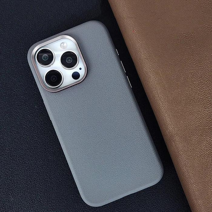 iPhone 15 Pro Kılıf M-safe Şarj Özellikli PU Deri Adora Kapak