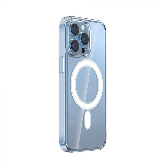 iPhone 15 Pro Uyumlu Kılıf M-safe Şarj Özellikli Şeffaf Sert PC Kapak