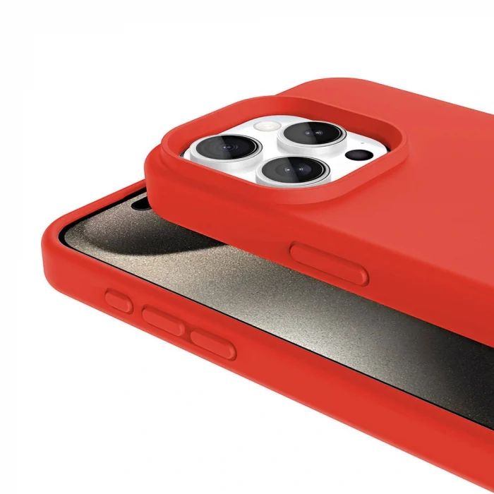 iPhone 15 Pro Kılıf M-safe Şarj Özellikli Sıvı Teknolojili Silinebilir Sert Kivi Kapak