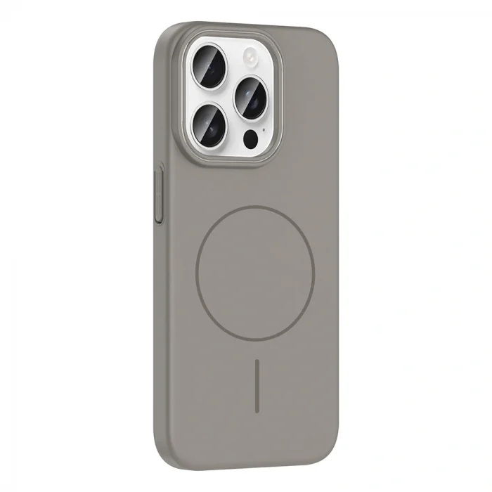 iPhone 15 Pro Kılıf M-safe Şarj Özellikli Ruby Sert Kapak