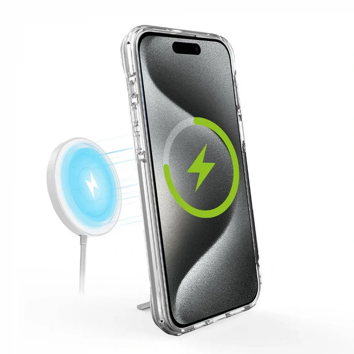 iPhone 15 Pro Kılıf M-safe Şarj Özellikli T-Max Standlı Kapak