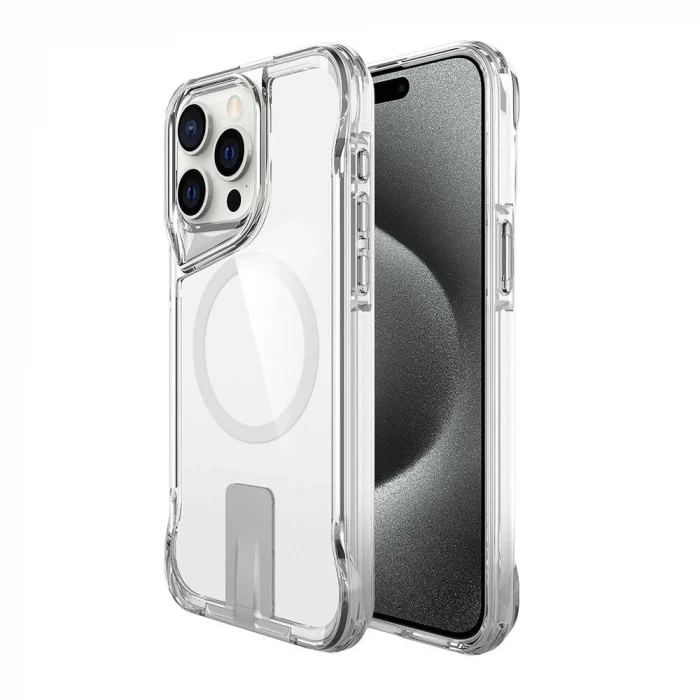 iPhone 15 Pro Kılıf M-safe Şarj Özellikli T-Max Standlı Kapak