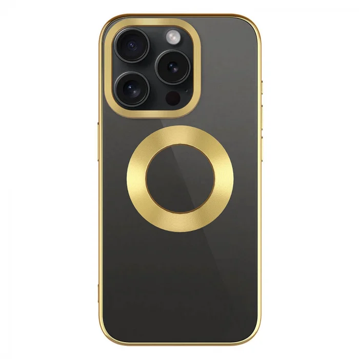 iPhone 15 Pro Kılıf Tek Kamera Çerçeveli Logo Gösteren Omega Kapak