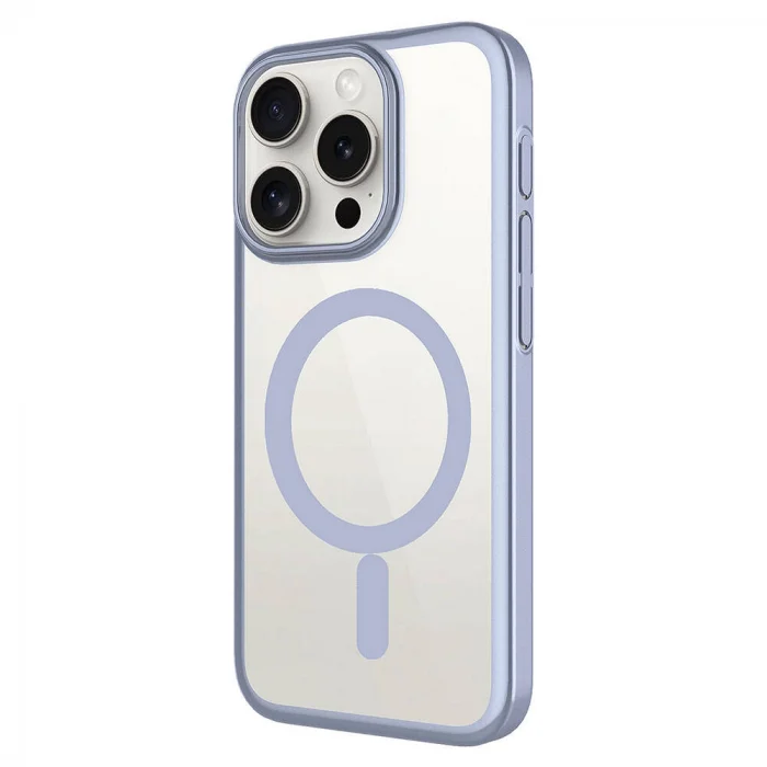 iPhone 15 Pro Kılıf Wireless Şarj Özellikli Sert PC Mat Riksos M-safe Kapak