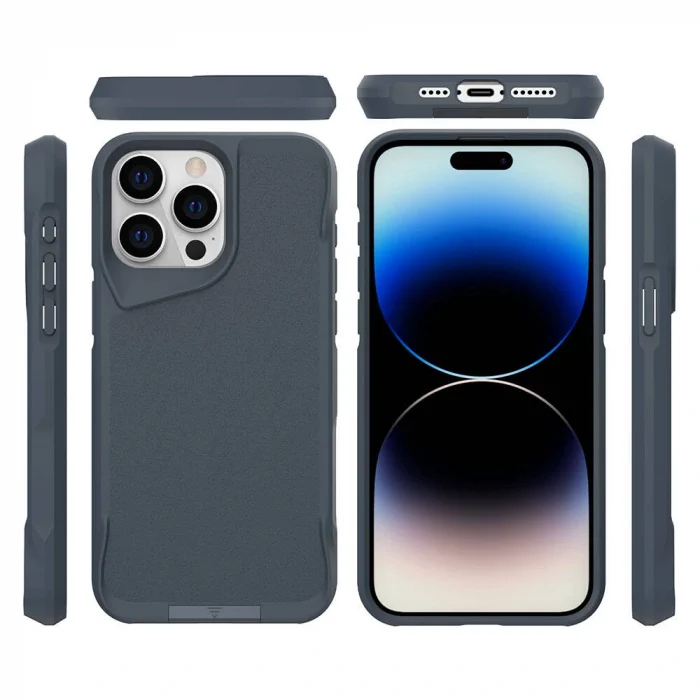 iPhone 15 Pro Kılıf Airbag Kenarlı T-Max Mat Standlı Kapak