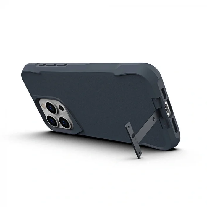 iPhone 15 Pro Kılıf Airbag Kenarlı T-Max Mat Standlı Kapak