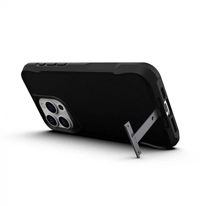 iPhone 15 Pro Kılıf Airbag Kenarlı T-Max Mat Standlı Kapak