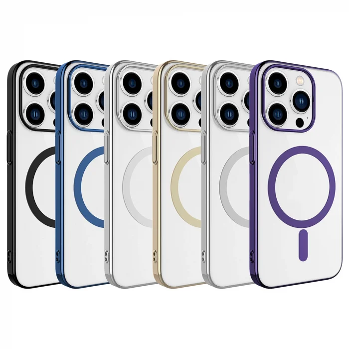 iPhone 15 Pro Kılıf Wireless Şarj Özellikli Pixel M-safe Kapak