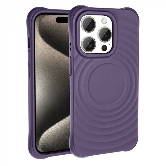 iPhone 15 Pro M-safe Şarj Özellikli Airbagli Mat Görünümlü Hepi Kapak