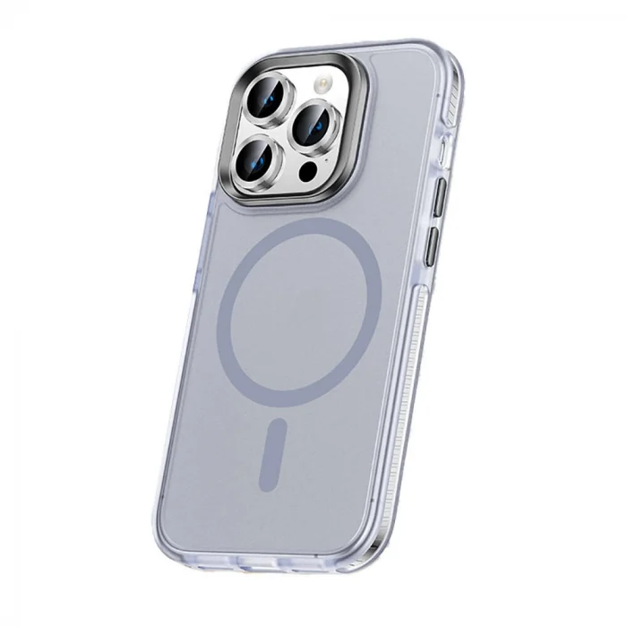 iPhone 15 Pro Max Kılıf Airbagli M-safe Wireless Şarj Özellikli Lens Koruyuculu Klaptika Kapak