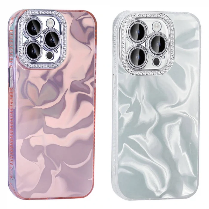 iPhone 15 Pro Max Kılıf Airbagli Parlak Taş Detay Tasarımlı Esila Kapak