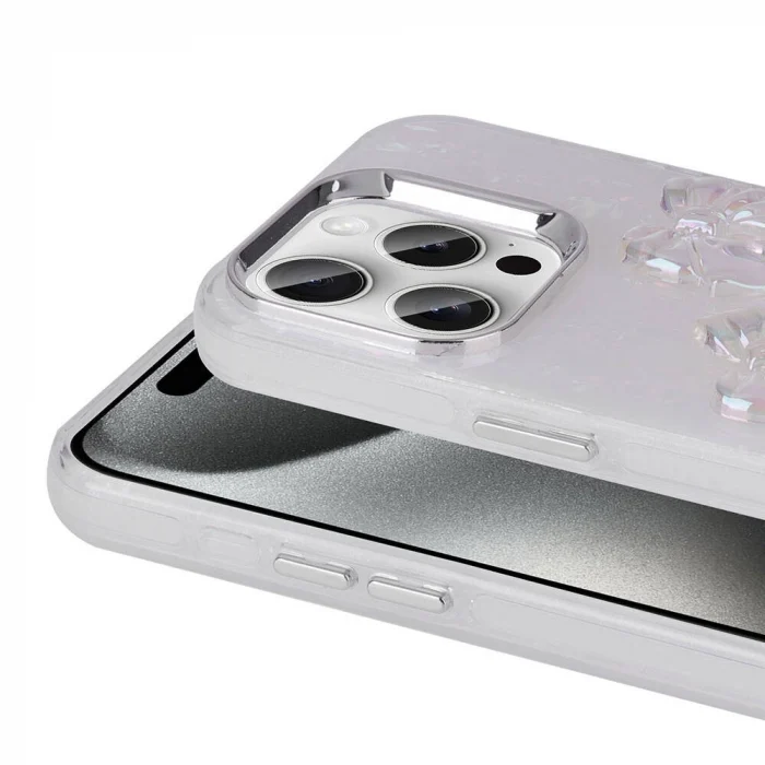 iPhone 15 Pro Max Kılıf Kabartma Figürlü Parlak Eralli Silikon Kapak