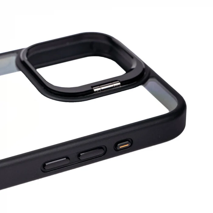 iPhone 15 Pro Max Kılıf Kamera Lens Korumalı Standlı Klon Lensli Kapak