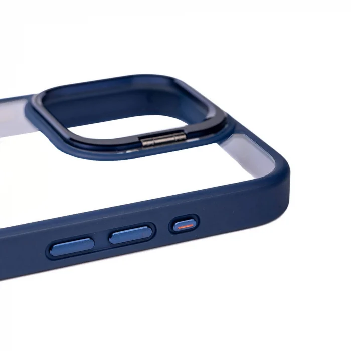 iPhone 15 Pro Max Kılıf Kamera Lens Korumalı Standlı Klon Lensli Kapak