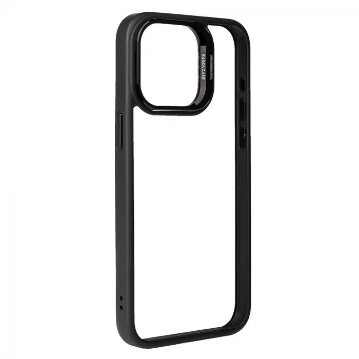 iPhone 15 Pro Max Kılıf Kamera Lens Korumalı Standlı Klon Lensli Kapak
