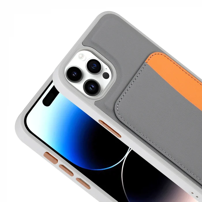 Apple iPhone 15 Pro Max Kılıf Kartlıklı Zore X-Kart Silikon Kapak