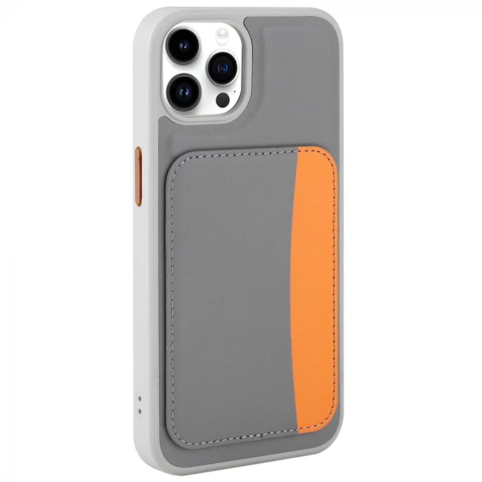 Apple iPhone 15 Pro Max Kılıf Kartlıklı Zore X-Kart Silikon Kapak