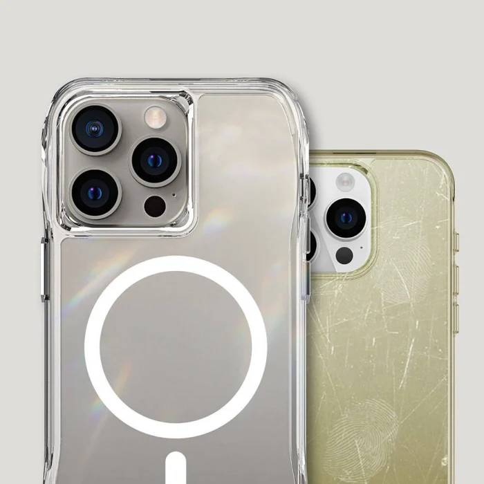 iPhone 15 Pro Max Kılıf M-safe Şarj Özellikli Airbagli Şeffaf İncek Kapak