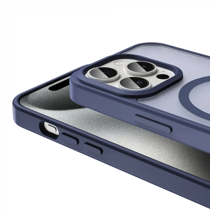 iPhone 15 Pro Max Kılıf M-safe Şarj Özellikli Mat Arka Yüzey Sio Kapak