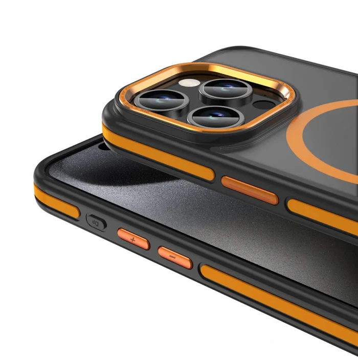 iPhone 15 Pro Max Kılıf M-safe Şarj Özellikli Mat Görünümlü Ant Kapak